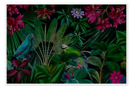 Poster Stimmungsvolles Dschungelparadies - Andrea Haase