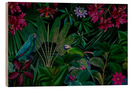 Holzbild Stimmungsvolles Dschungelparadies - Andrea Haase