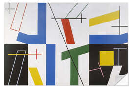 Wandsticker Sechs Räume mit vier kleinen Kreuzen - Sophie Taeuber-Arp