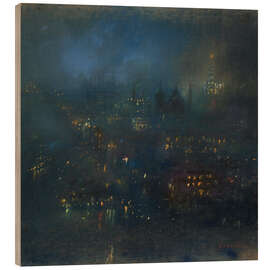 Holzbild Baltimore Nocturne - Glen Cooper Henshaw