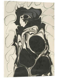 Acrylglasbild Weibliche Figur im Profil, 1905 - Koloman Moser