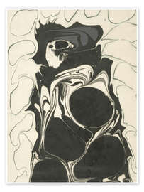 Wandbild Weibliche Figur im Profil, 1905 - Koloman Moser