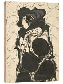 Holzbild Weibliche Figur im Profil, 1905 - Koloman Moser