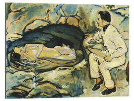 Magnettafel Selbstporträt mit Meerjungfrau, 1914