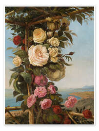 Poster Pergola oberhalb von Nizza - Hercule Trachel