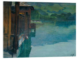 Acrylglasbild Badehaus in Gmunden - Otto Friedrich, 1906