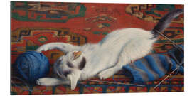 Tableau en aluminium Cat with a ball of wool, 1922 - Richard Müller
