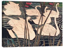 Leinwandbild Schwäne