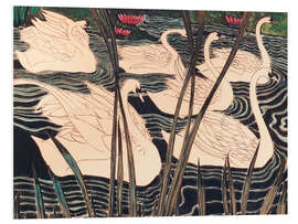 Hartschaumbild Schwäne