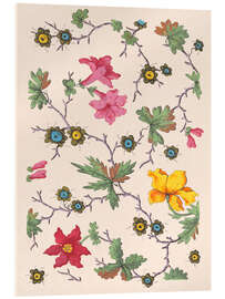 Acrylglasbild Blumenmuster für bedruckte Textilien - Louis-Albert DuBois I