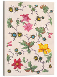 Leinwandbild Blumenmuster für bedruckte Textilien - Louis-Albert DuBois I