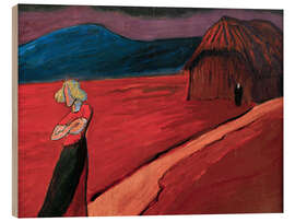 Holzbild Tragische Stimmung, 1910 - Marianne von Werefkin