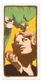 Poster Die Frau mit dem Papagei - Angelo Jank, 1898