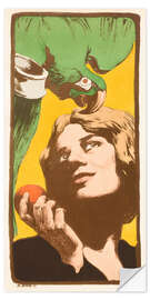 Wandsticker Die Frau mit dem Papagei - Angelo Jank, 1898
