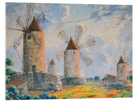 Acrylglasbild Windmühle im Sonnenschein