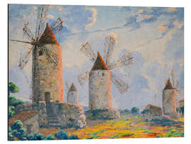 Alubild Windmühle im Sonnenschein