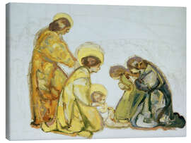 Leinwandbild Anbetung (unvollendet) - Adolf Hölzel, 1908