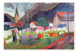 Poster Im Dorf, 1910 - Marianne von Werefkin