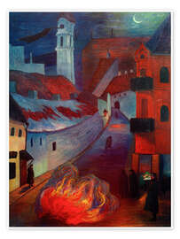 Wandbild Polizeiposten in Wilna, 1914 - Marianne von Werefkin