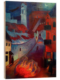 Holzbild Polizeiposten in Wilna, 1914 - Marianne von Werefkin