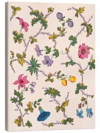 Leinwandbild Blumenmuster für bedruckte Textilien - Louis-Albert DuBois II