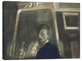 Leinwandbild Selbstporträt vor dem Spiegel, 1908