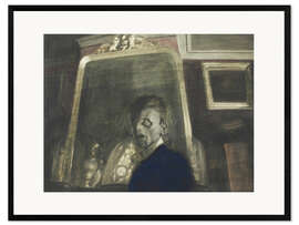 Gerahmter Kunstdruck Selbstporträt vor dem Spiegel, 1908