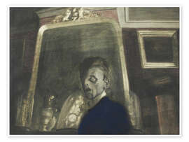 Wandbild Selbstporträt vor dem Spiegel, 1908 - Léon Spilliaert