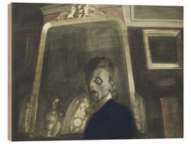 Holzbild Selbstporträt vor dem Spiegel, 1908