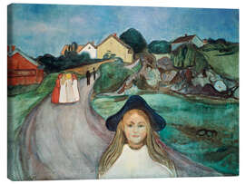 Leinwandbild Straße in Aasgaardstrand, 1901 - Edvard Munch