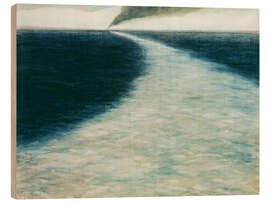 Holzbild Meer mit Kielwasser, 1902 - Léon Spilliaert