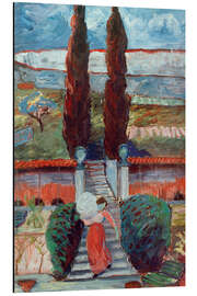 Alubild Frühlingslandschaft mit Mädchen