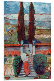 Hartschaumbild Frühlingslandschaft mit Mädchen