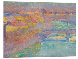 Acrylglasbild Donau-Landschaften im Sommer, 1903 - Franz Jaschke