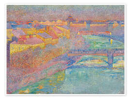 Wandbild Donau-Landschaften im Sommer, 1903 - Franz Jaschke