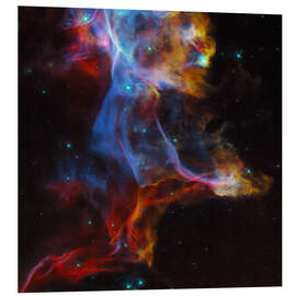 Hartschaumbild Schleiernebel im Sternbild Cygnus