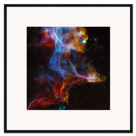 Gerahmter Kunstdruck Schleiernebel im Sternbild Cygnus