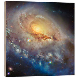 Holzbild Spiralgalaxie Arp 184 - NASA