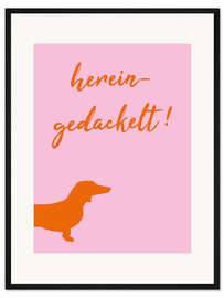 Gerahmter Kunstdruck Hereingedackelt Orange