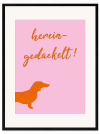 Gerahmter Kunstdruck Hereingedackelt Orange