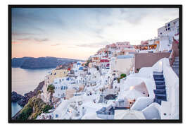 Gerahmter Kunstdruck Insel Santorin, Griechenland