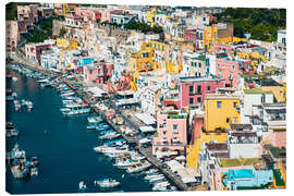 Leinwandbild Bunte Häuser auf der Insel Procida, Italien - Nagy Melinda