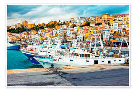 Wandbild Hafen von Sciacca, Sizilien - Marco Simoni