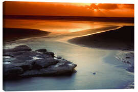 Leinwandbild Sonnenuntergang in Dunraven Bay, Südwales - Geraint Tellem