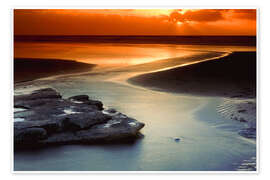 Poster Sonnenuntergang in Dunraven Bay, Südwales - Geraint Tellem