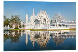 Acrylglasbild Weißer Tempel Wat Rong Khun, Thailand