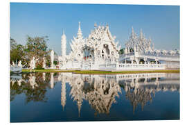 Hartschaumbild Weißer Tempel Wat Rong Khun, Thailand