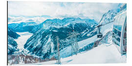 Alubild Blick auf das schneebedeckte Aostatal, Italien - Frank Fell