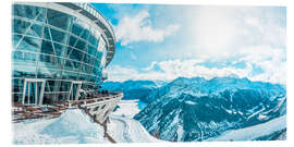 Acrylglasbild Seilbahnstation, Skyway Monte Bianco, Italien - Frank Fell