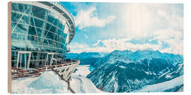 Holzbild Seilbahnstation, Skyway Monte Bianco, Italien - Frank Fell